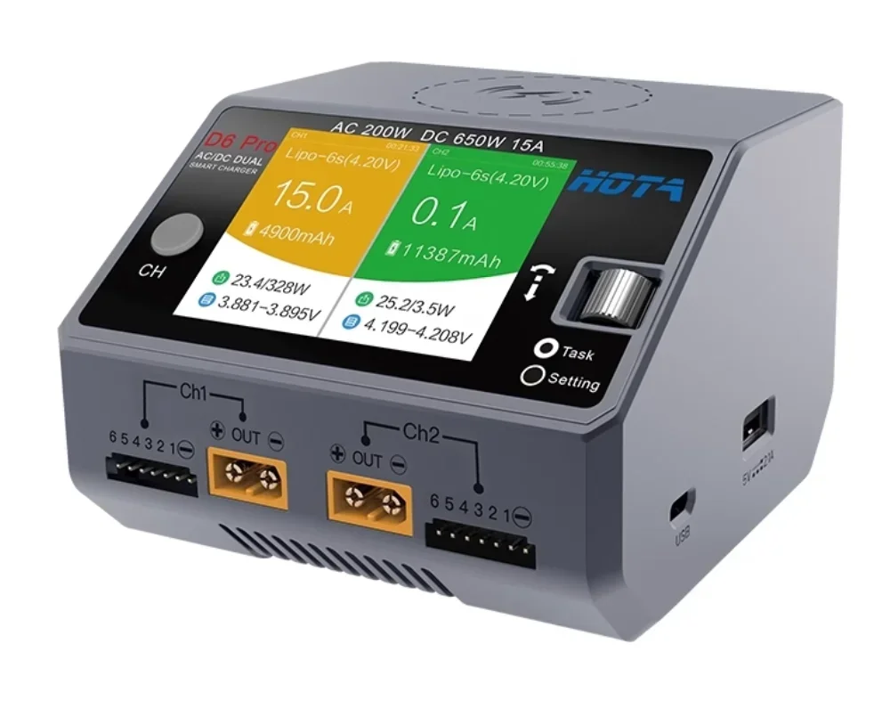 Chargeur intelligent à double  - Hota D6 Pro Dual Lipo Charger avis et prix