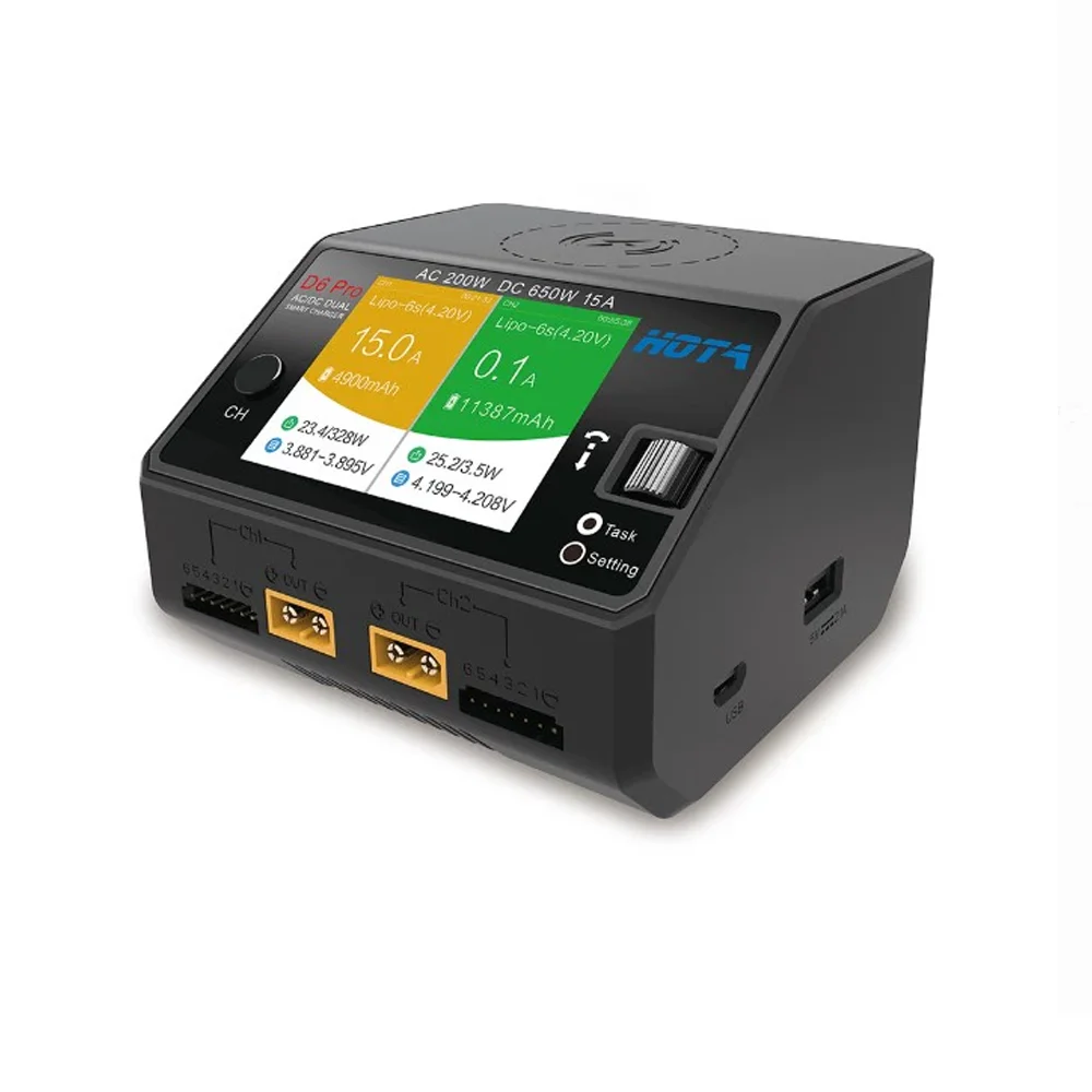Chargeur de batterie sans fil  - Hota D6 Pro Dual Lipo Charger avis et prix