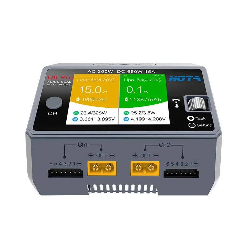 Chargeur intelligent double ca - Hota D6 Pro Dual Lipo Charger avis et prix